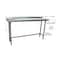 Bk Resources Stainless Steel Work Table With Open Base, 1.5" Rear Riser 60"Wx18"D VTTROB-1860 - alternate 3